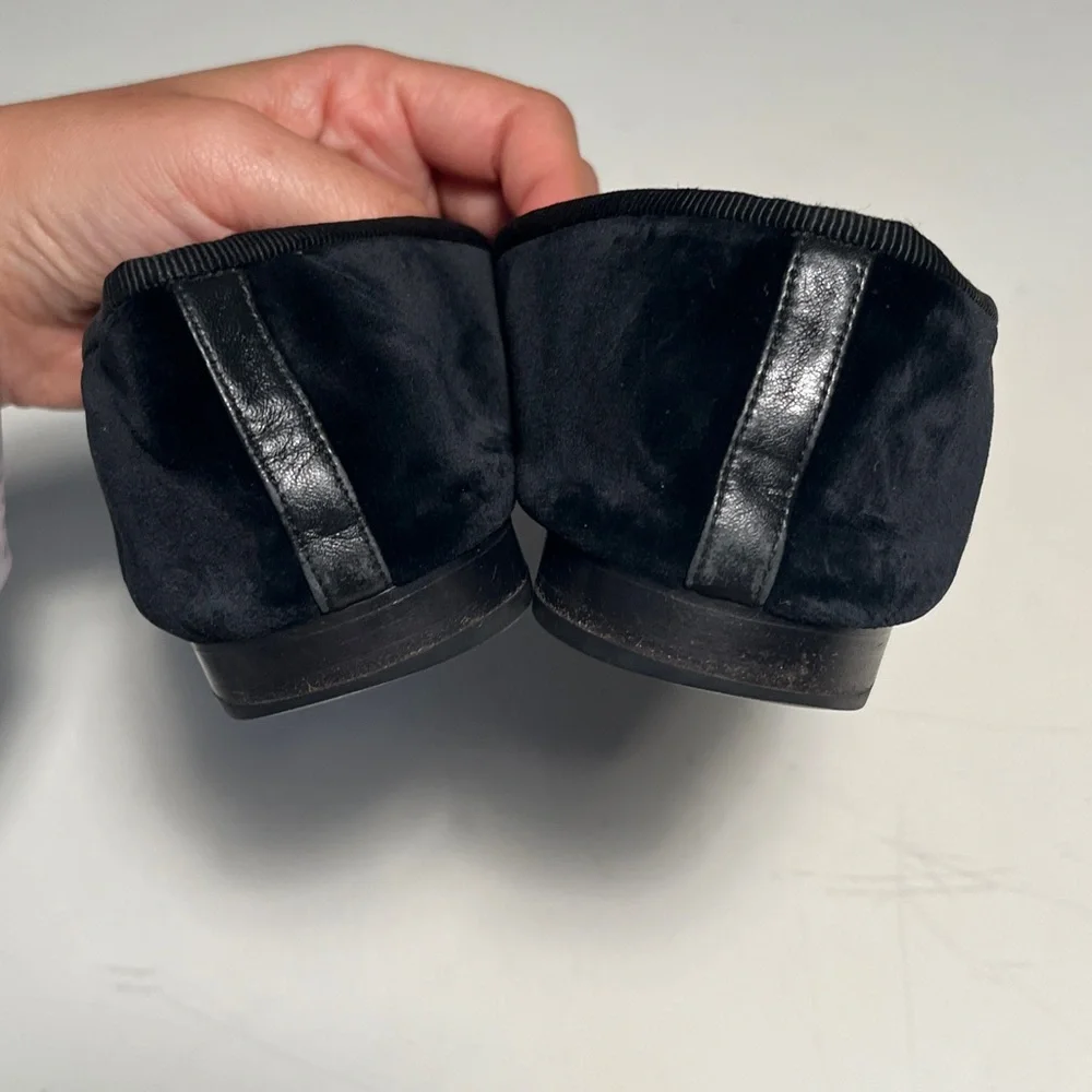 Sold CHANEL Black Leather Loafers with Bow